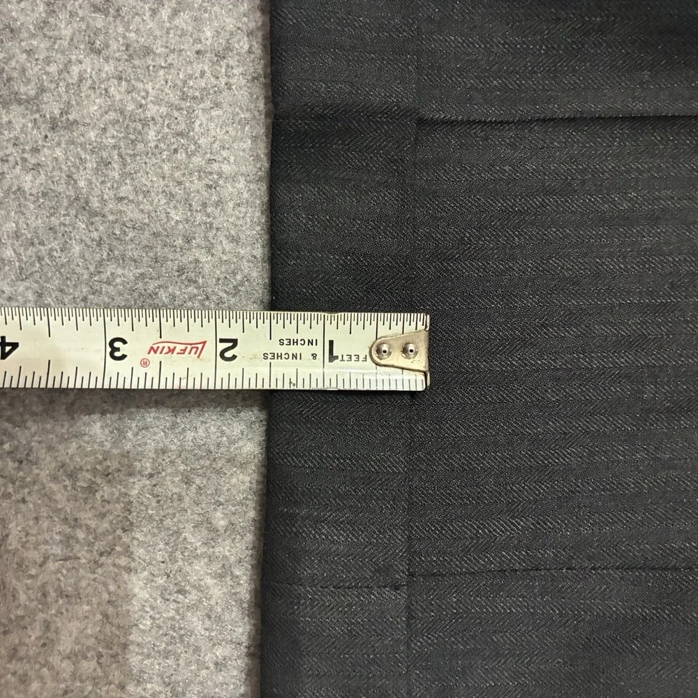 Brooks Brothers 346 Stretch Dress Pants Mens 36x28 Black Wool Pleated Cuffed